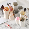 Durable Plastic Desk Cosmetic Storage Box Lipstick Brushes Holder