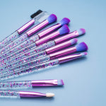 Glitter 10pcs Lovely Pink Unicorn Eye Brushes Set Eyeliner Eyebrow Eyeshadow Makeup Brushes Set Cosmetic Beauty Tools