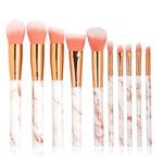 10PCS Marbling Makeup Brushes Set Professional Foundation Powder Eyeshadow Brush Concealer Lip Eye Face Cosmetics Beauty Tools